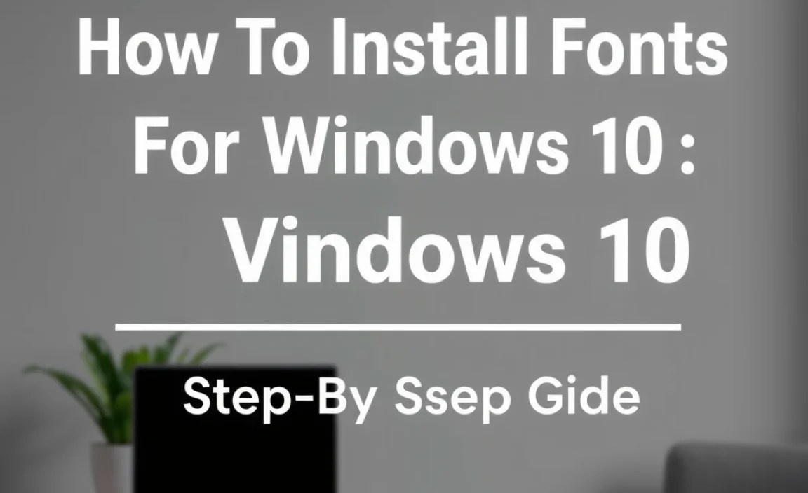 Methods to Install Fonts