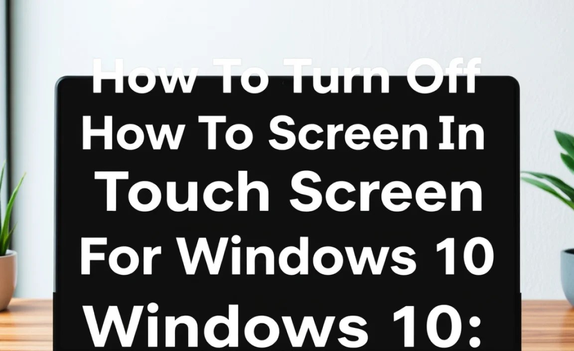 Methods to Turn Off Touch Screen