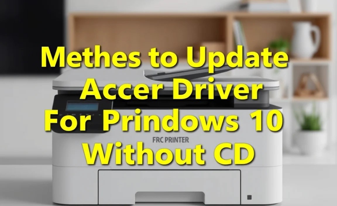 Methods to Update Acer Printer Driver Without CD