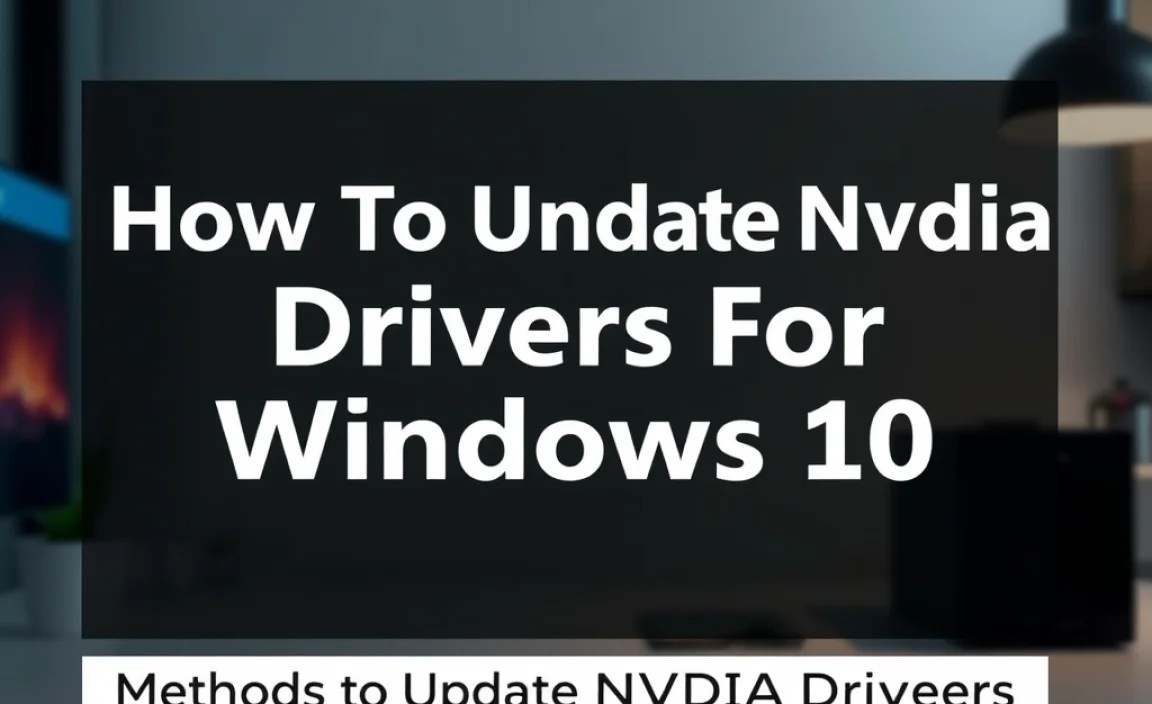 Methods to Update NVIDIA Drivers
