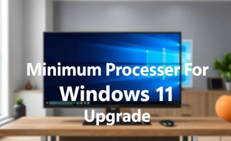 Minimum Processor For Windows 11 Upgrade