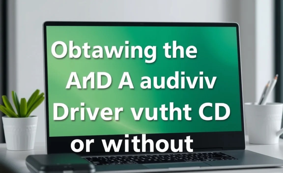 Obtaining the Correct AMD Audio Driver without CD