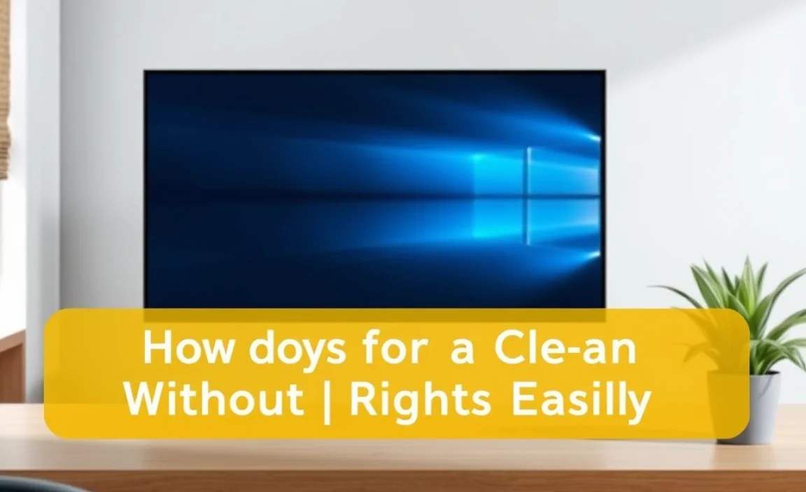 Preparing for a Clean Installation