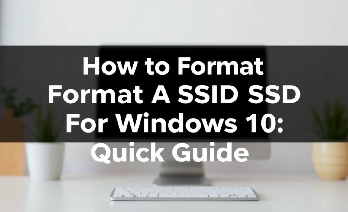 Preparing to Format Your SSD
