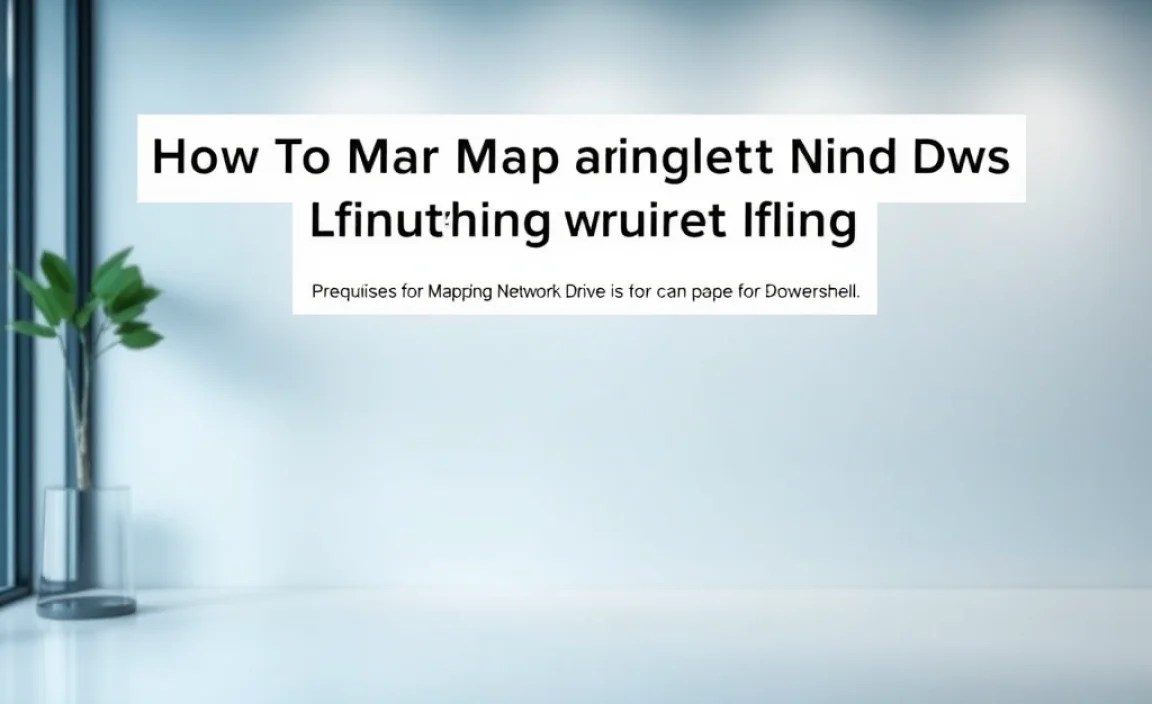 Prerequisites for Mapping Network Drives