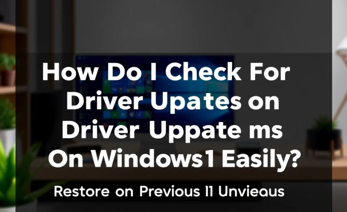 Restoring Previous Driver Versions