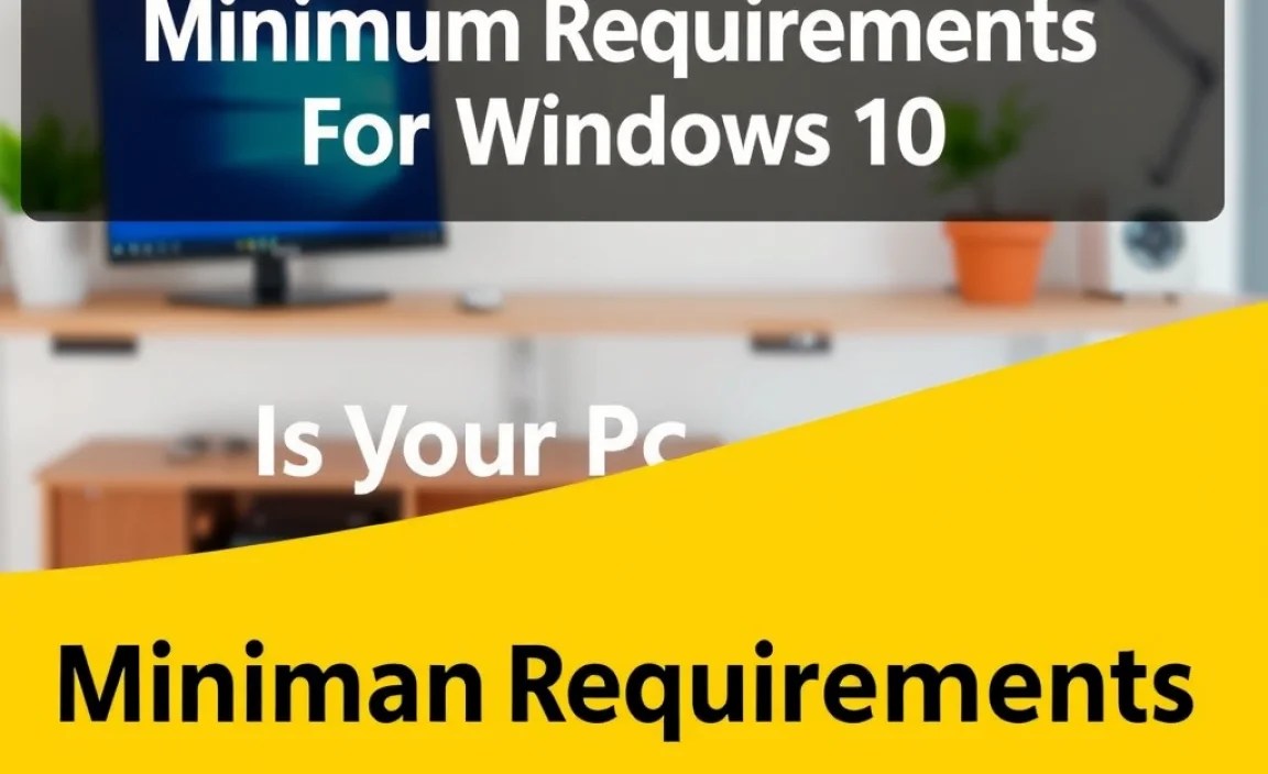Software Requirements for Windows 10 Installation