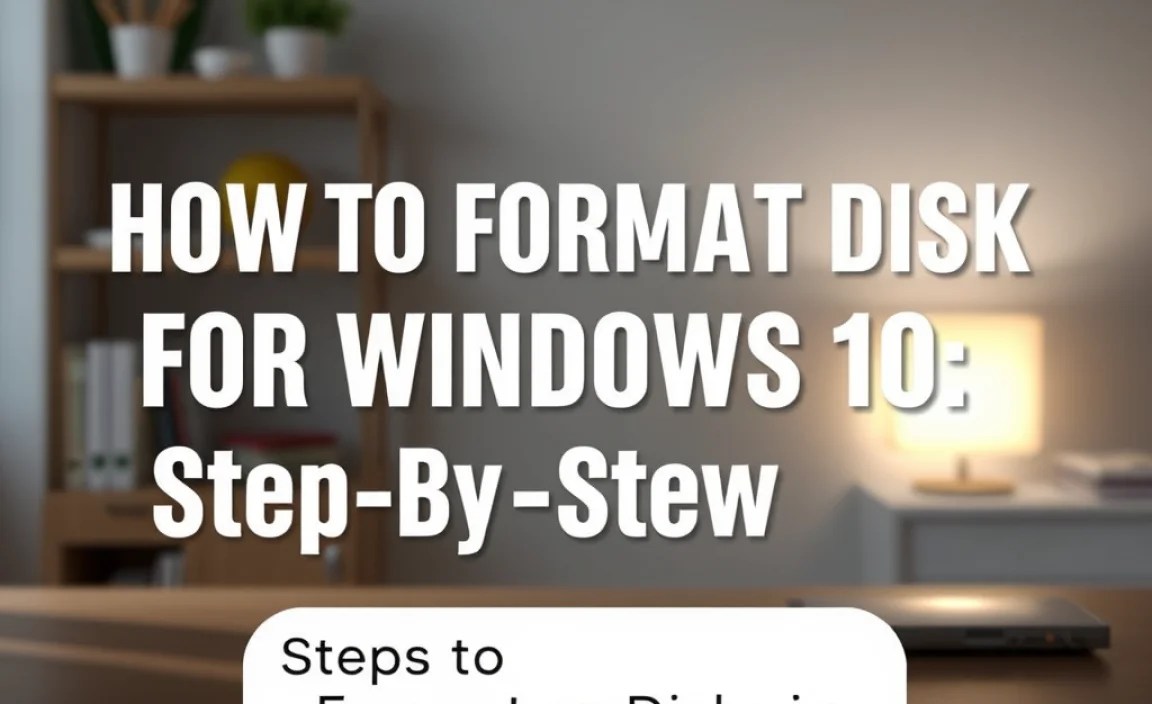 Steps to Format a Disk in Windows 10