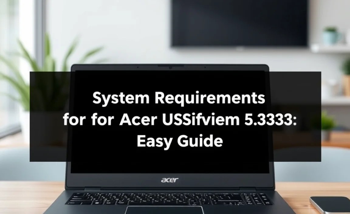System Requirements for Acer USB Driver Setup