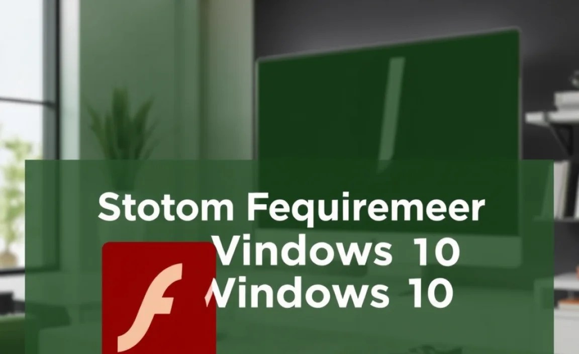 System Requirements for Adobe Flash Reader on Windows 10
