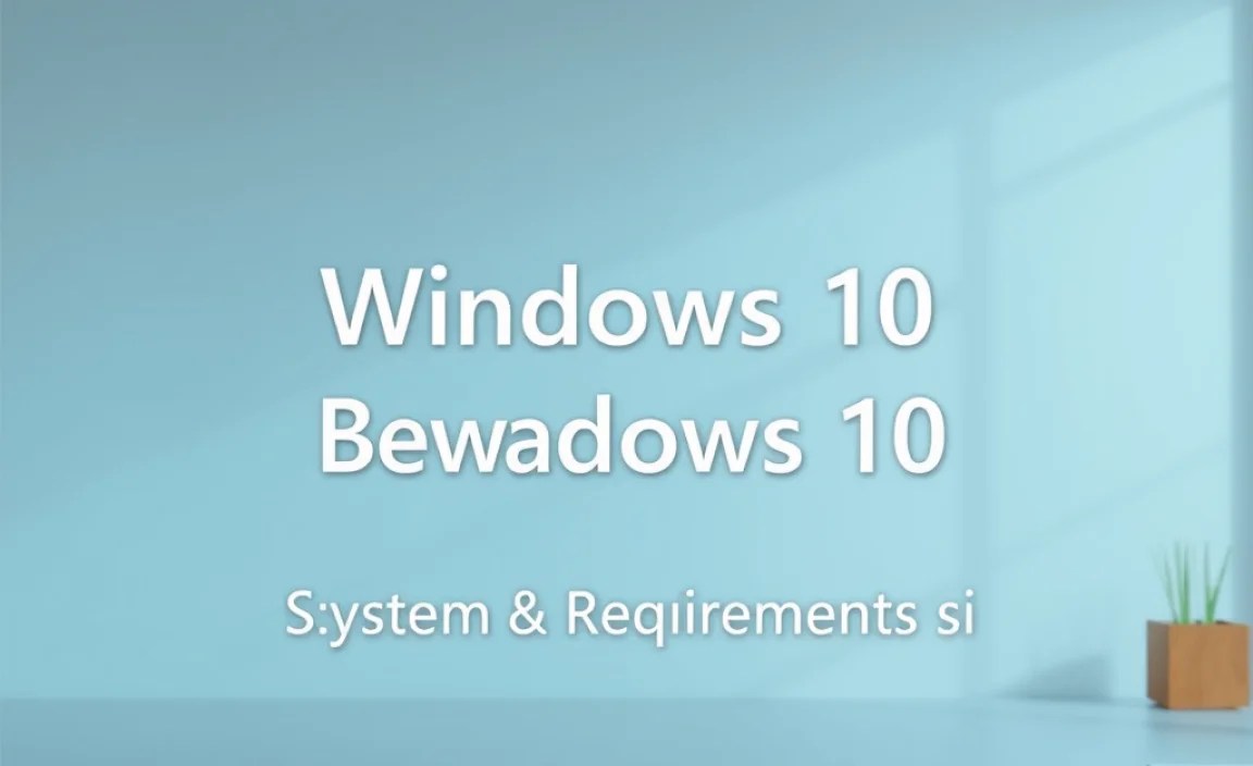 System Requirements for Windows 10