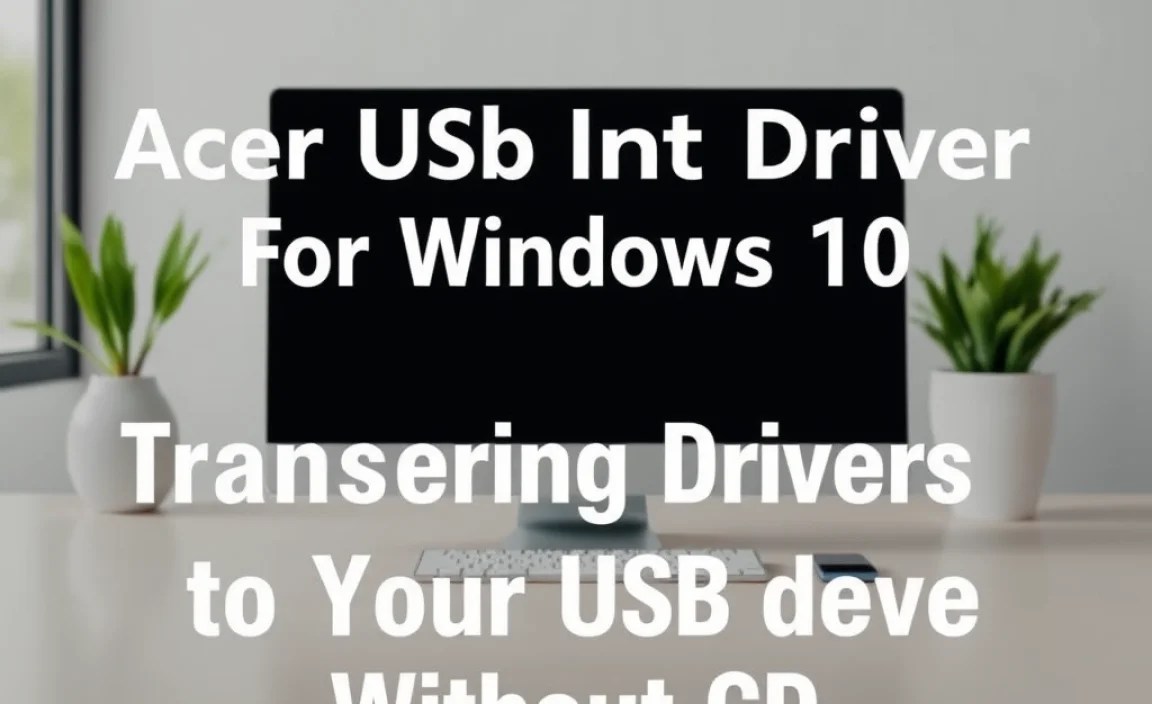 Transferring Drivers to Your USB Device