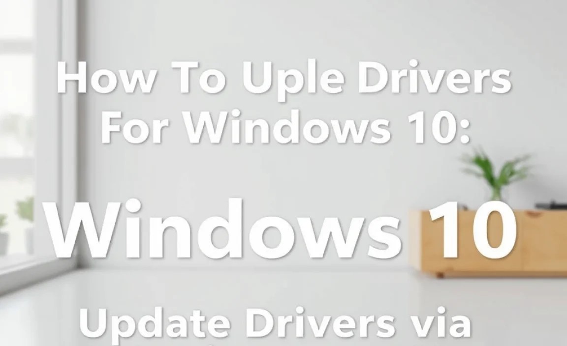 Updating Drivers via Device Manager