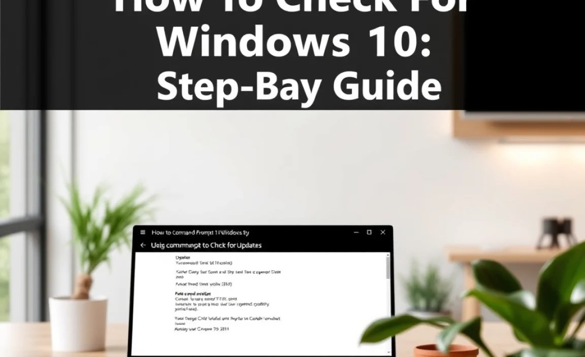 Using Command Prompt to Check for Updates
