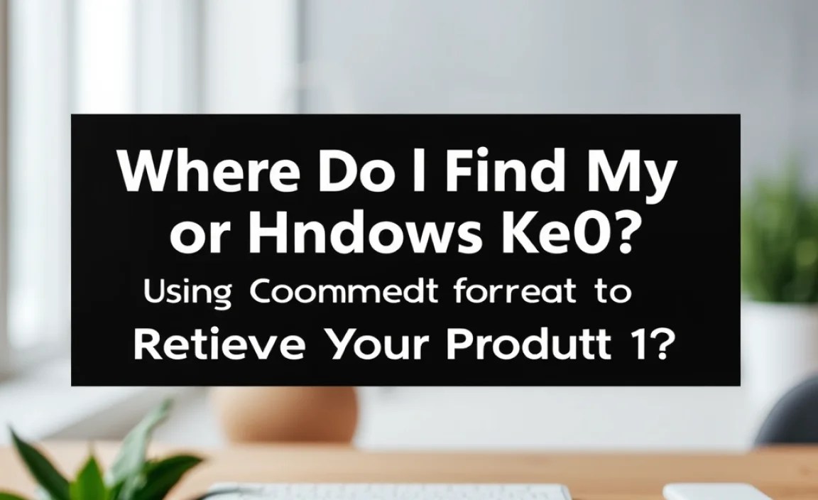 Using Command Prompt to Retrieve Your Product Key
