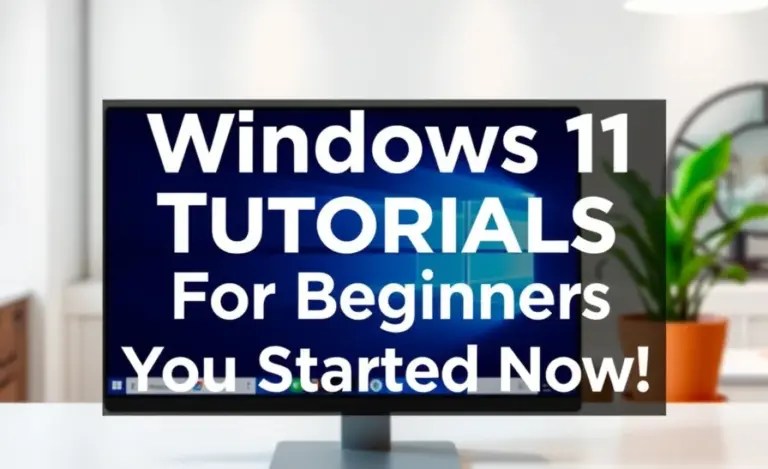 Windows 11 Tutorials For Beginners: Get Started Now!