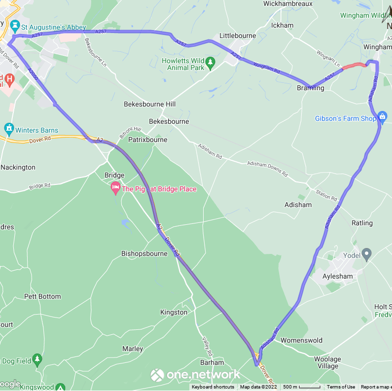 A257 ROAD CLOSURE Canterbury Road, Wingham Culvert Wingham Parish