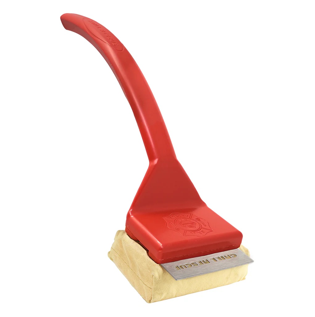 Grill Rescue Grill Brush w/Scraper GRGBS01 Wingman Gifts & Supply