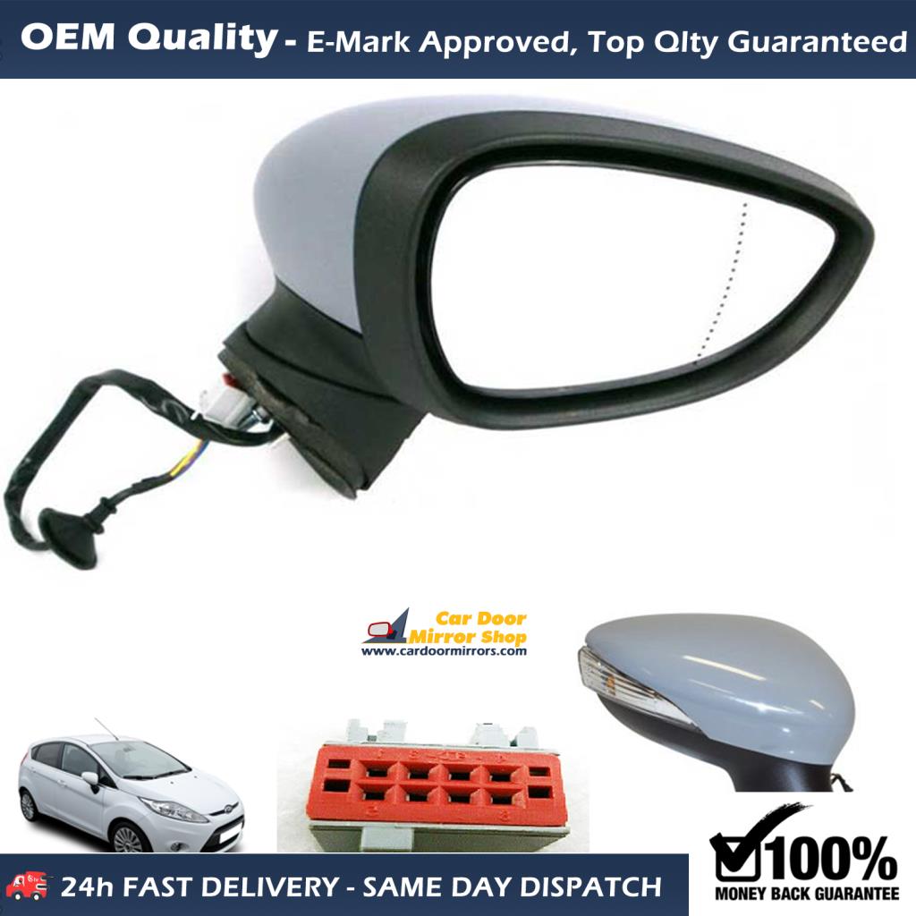 Ford Fiesta Complete Wing Mirror Unit LEFT HAND ( UK Passenger Side
