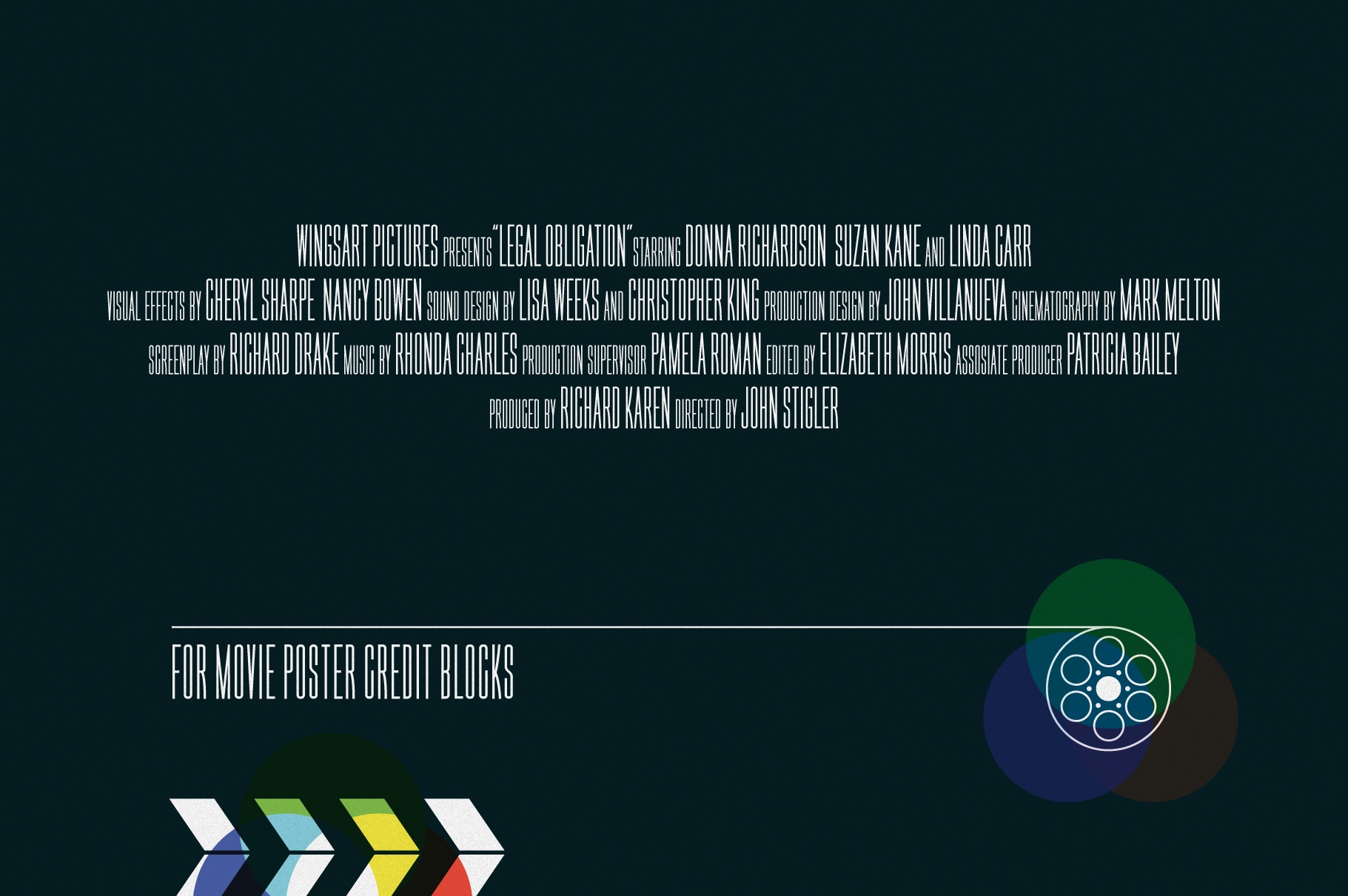 Legal Obligation The Movie Poster Credit Block Font