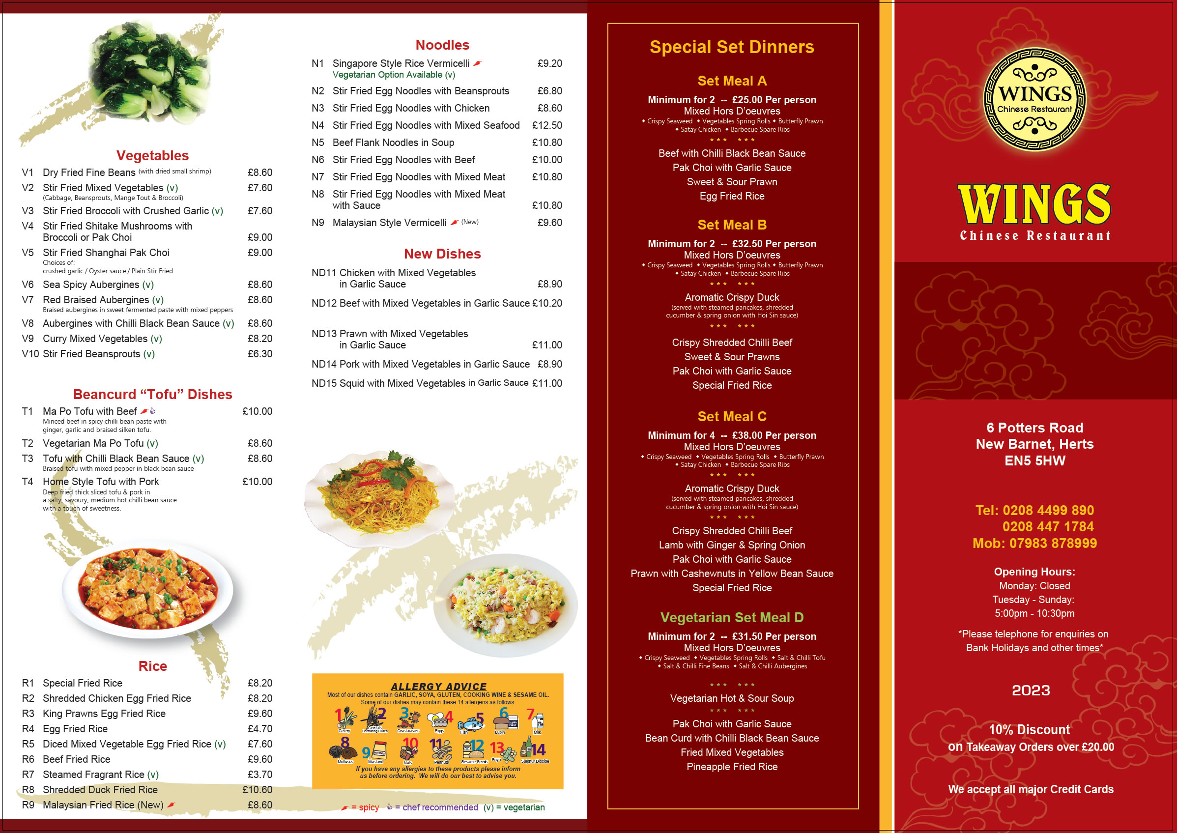 Wings Chinese Restaurant Takeaway, Delivery, Eat in & Online Order
