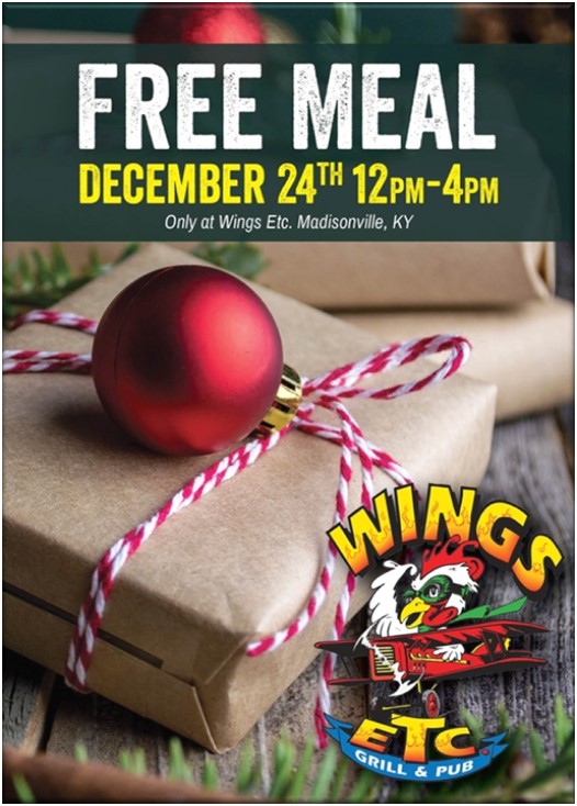 Wings Etc. Madisonville, KY to offer free, hot meals to inneed