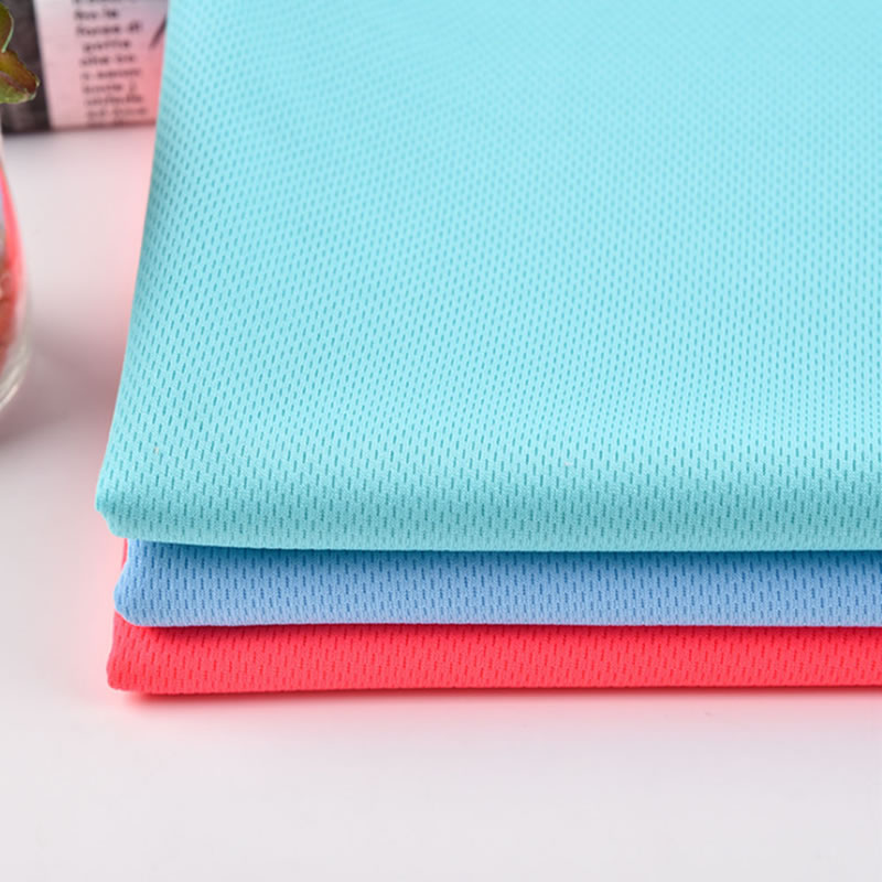 130g 100 Polyester Dri Fit Bird Eye Mesh Quick Drying Fabric Microfiber