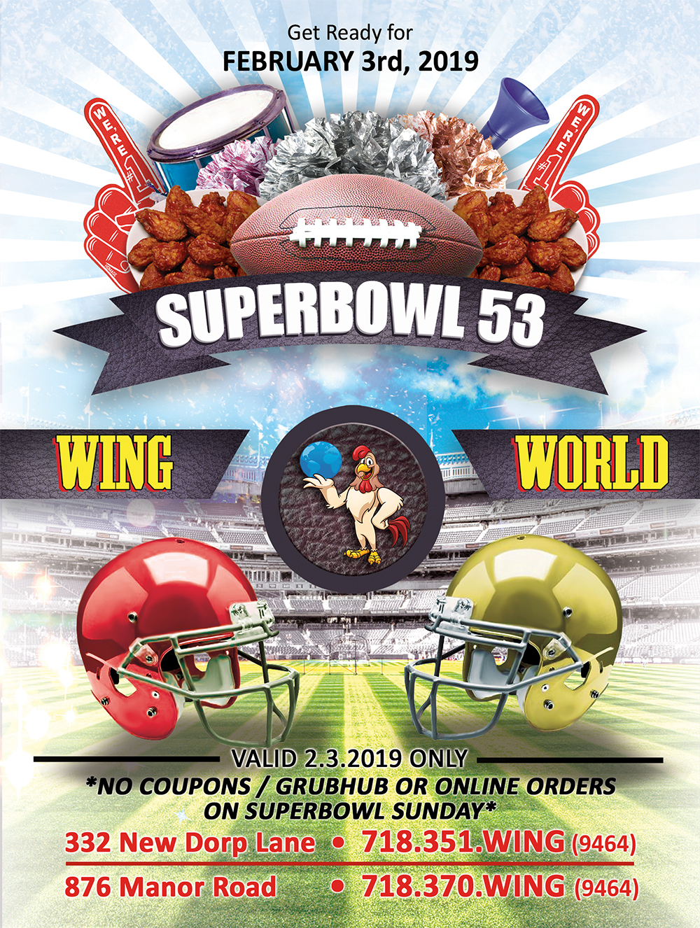 Superbowl Menu Wing World Best Wings On Staten Island