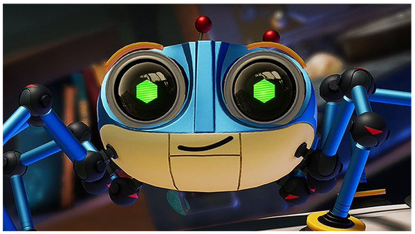 An image depicting Agent 8: the greatest of all spy gadgets, from the video game Spyder (as included in the article by award-winning game composer Winifred Phillips).