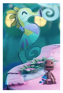 An image of the popular video game character Sackboy exploring the Kingdom of Crablantis, from the article by Winifred Phillips (video game music composer).
