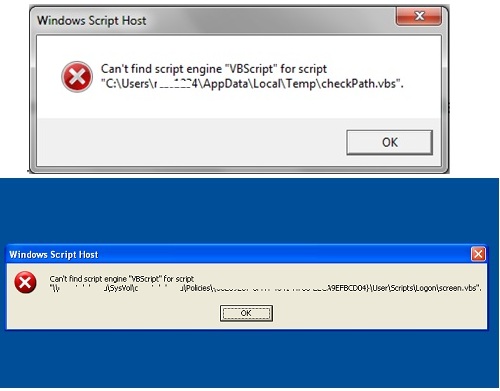 Ошибка Can't find script engine VBScript for script Windows для