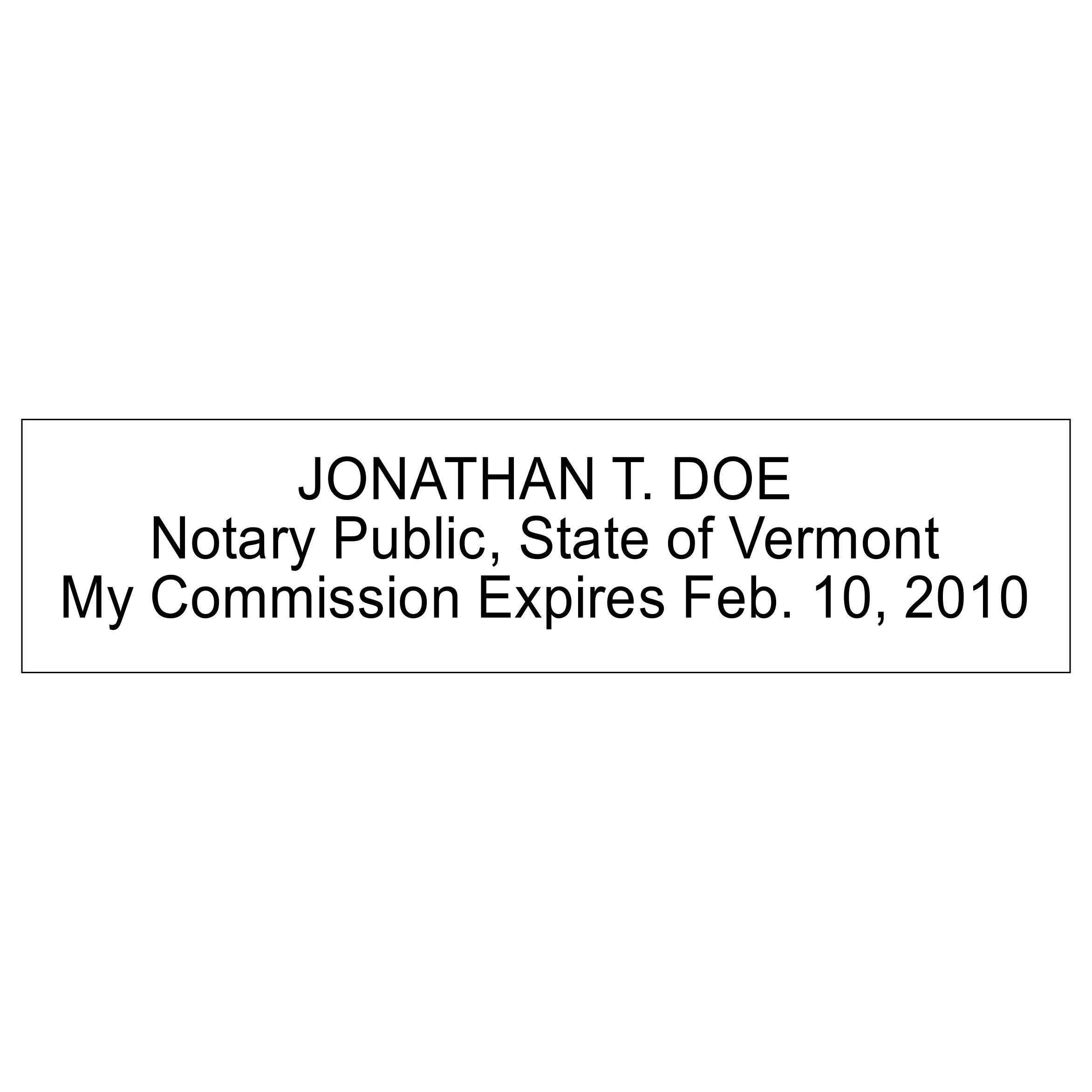 VERMONT Notary Stamp Winmark Stamp & Sign Stamps and Signs