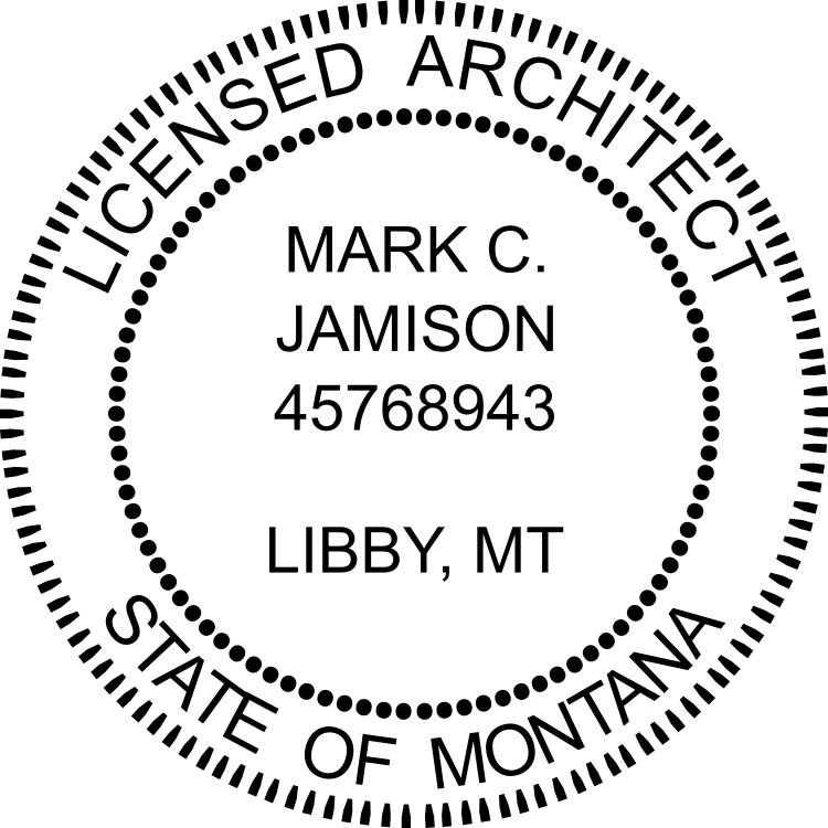 MONTANA Preinked Licensed Architect Stamp Winmark Stamp & Sign