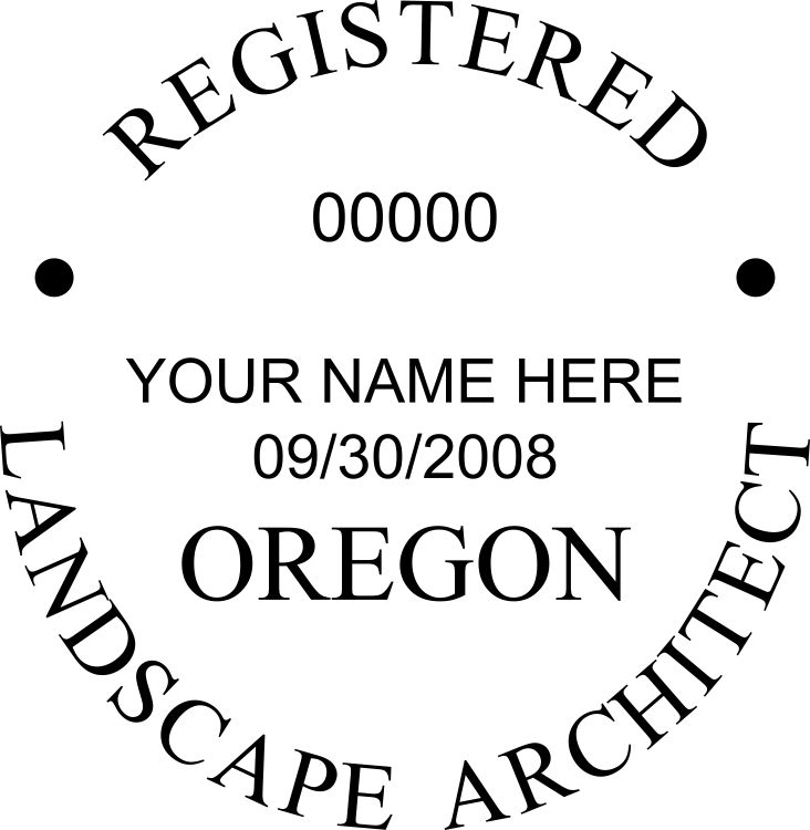 OREGON Registered Landscape Architect Stamp Winmark Stamp & Sign