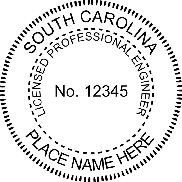 Shop Professional Engineer Stamps & Seals with StateApproved Layouts