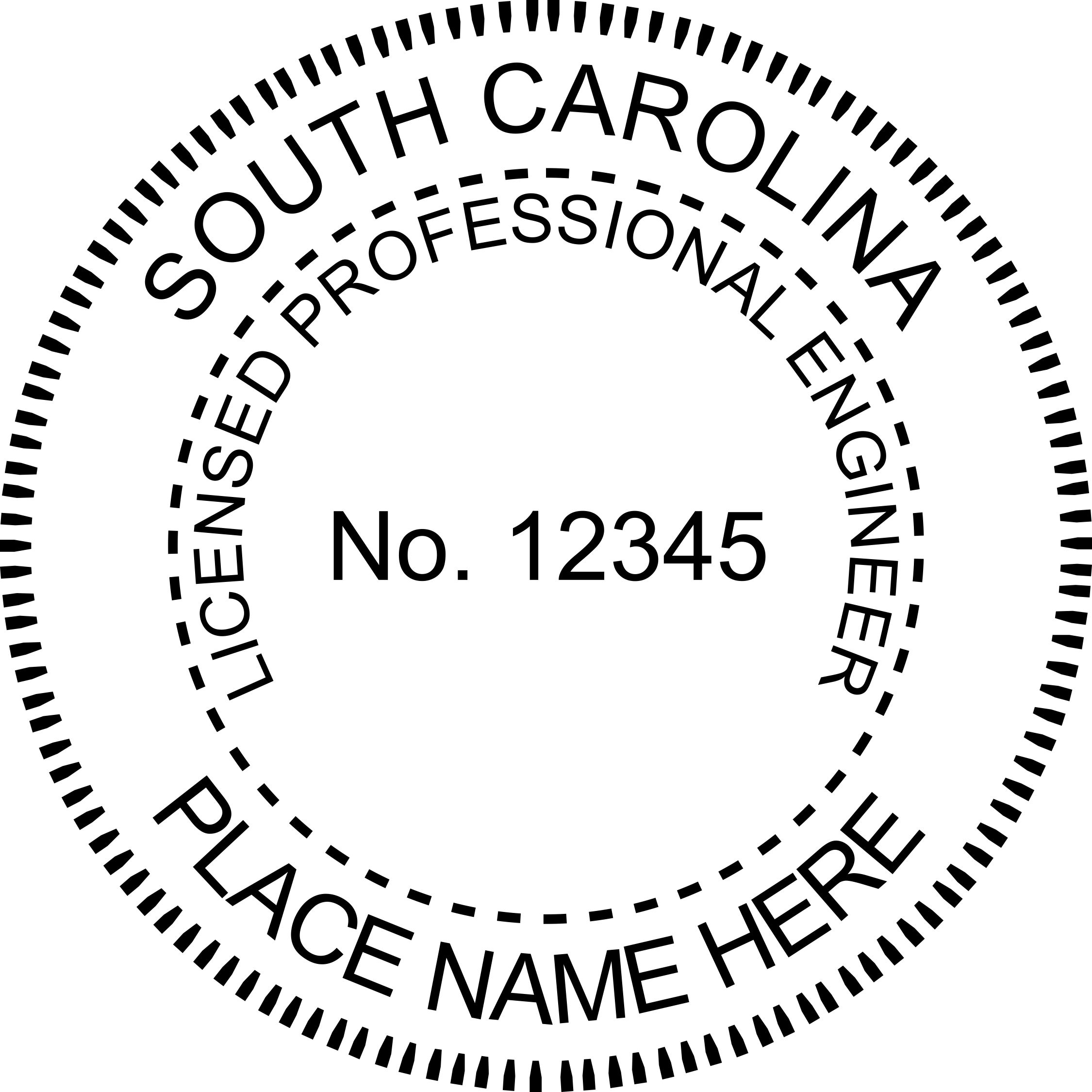 SOUTH CAROLINA Preinked Licensed Professional Engineer Stamp Winmark