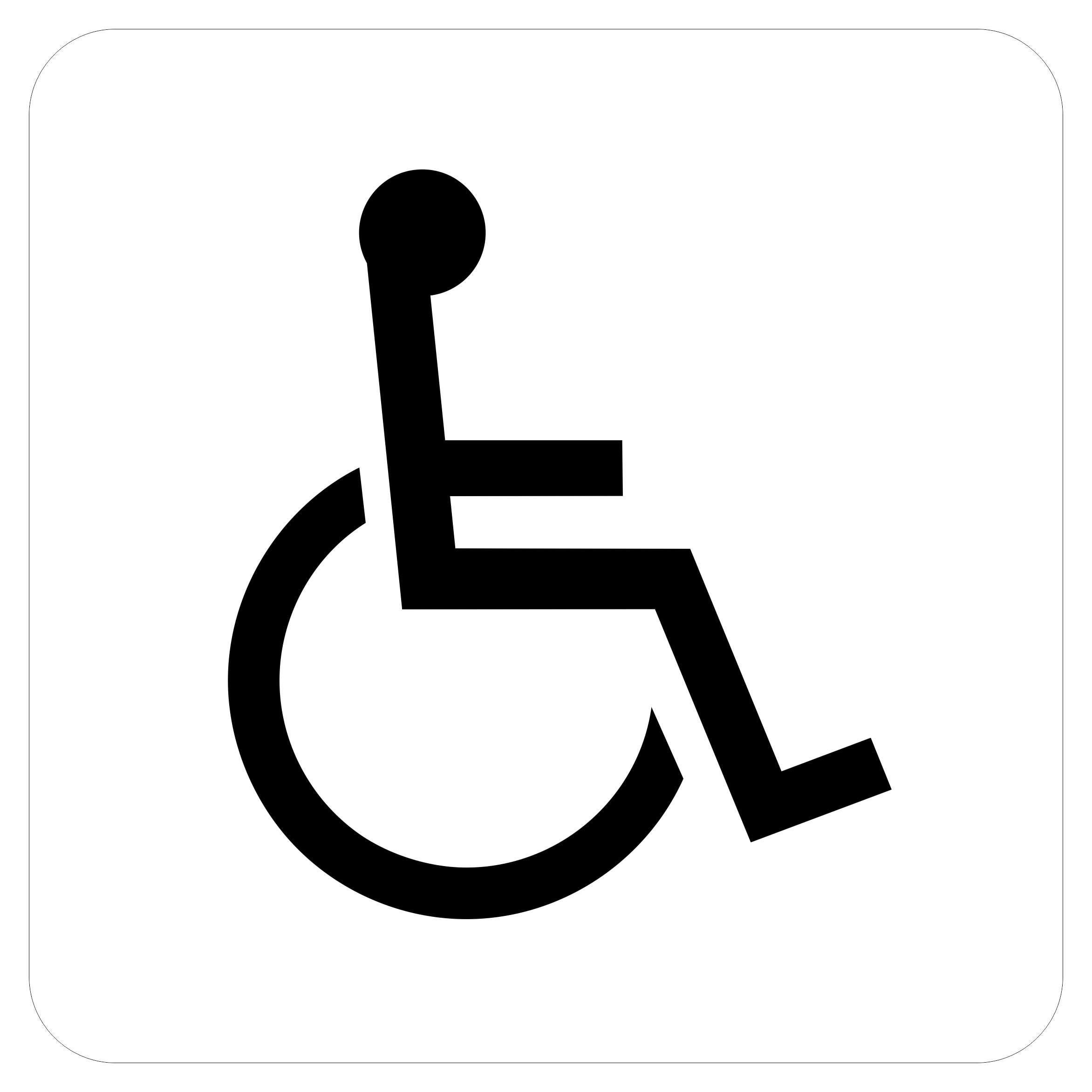 Wheelchair Symbol Economy ADA signs with Braille Winmark Stamp