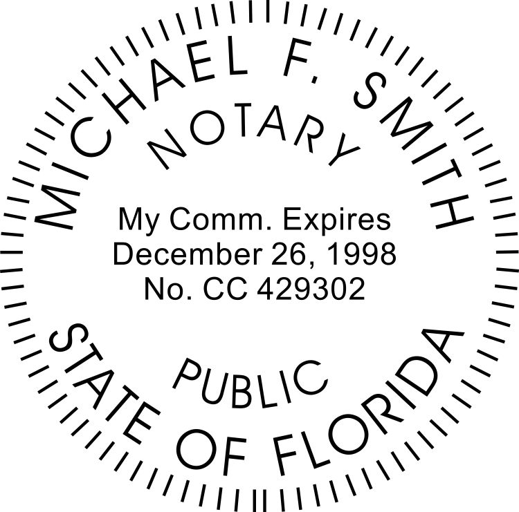 Florida Notary Embosser Winmark Stamp & Sign Stamps and Signs