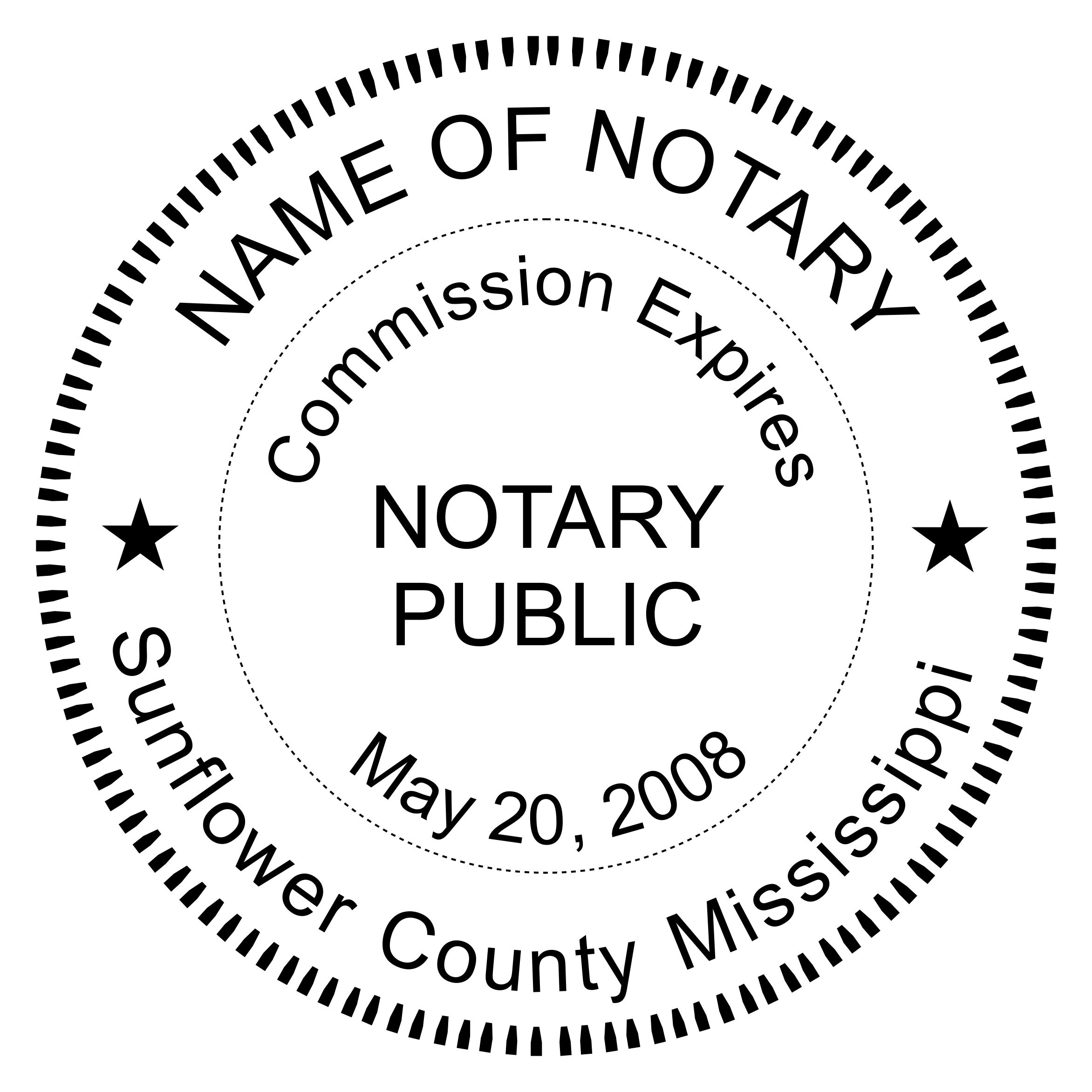 Mississippi Notary Embosser Winmark Stamp & Sign Stamps and Signs