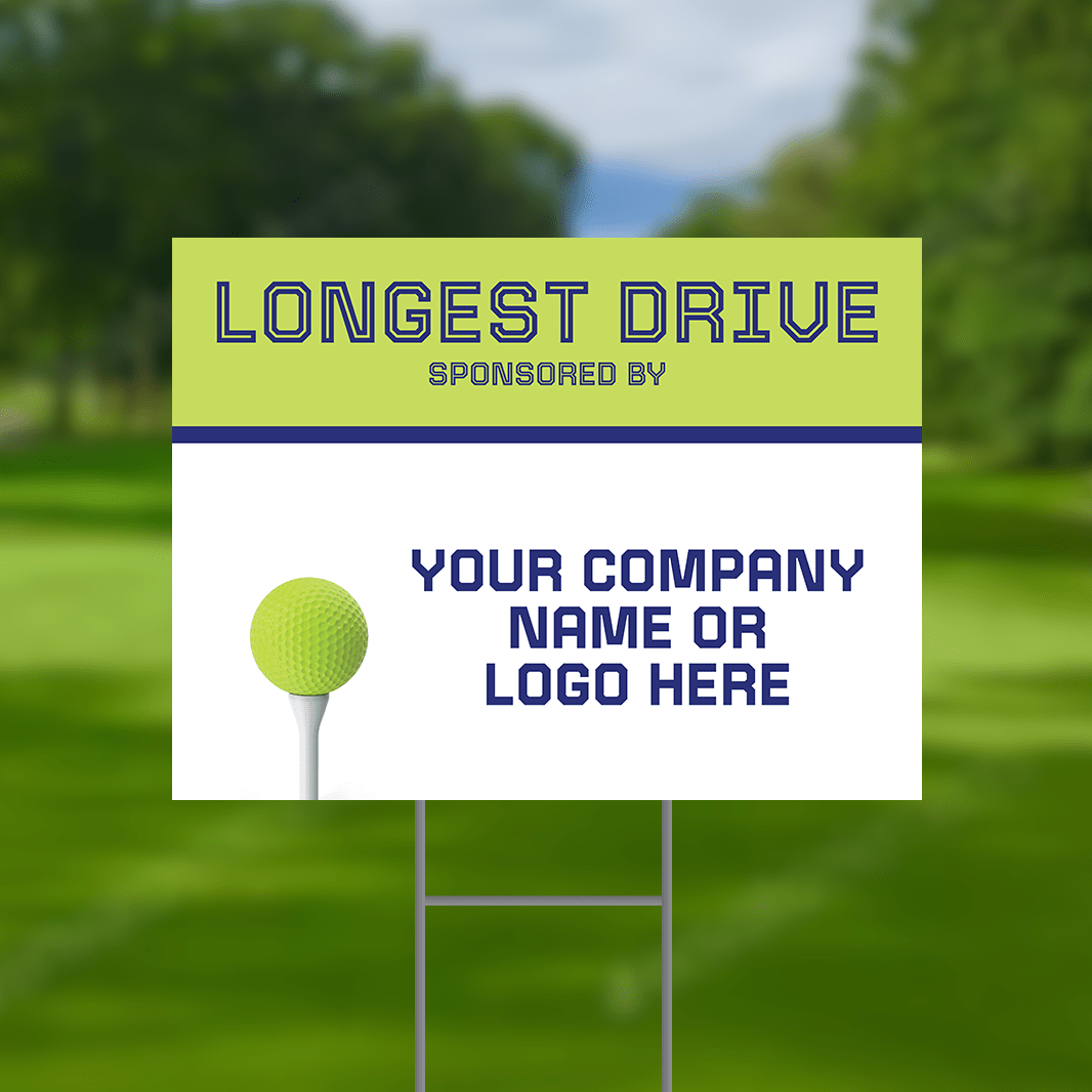 Longest Drive Sponsor Golf Tournament Signs Design 9 Winmark Stamp