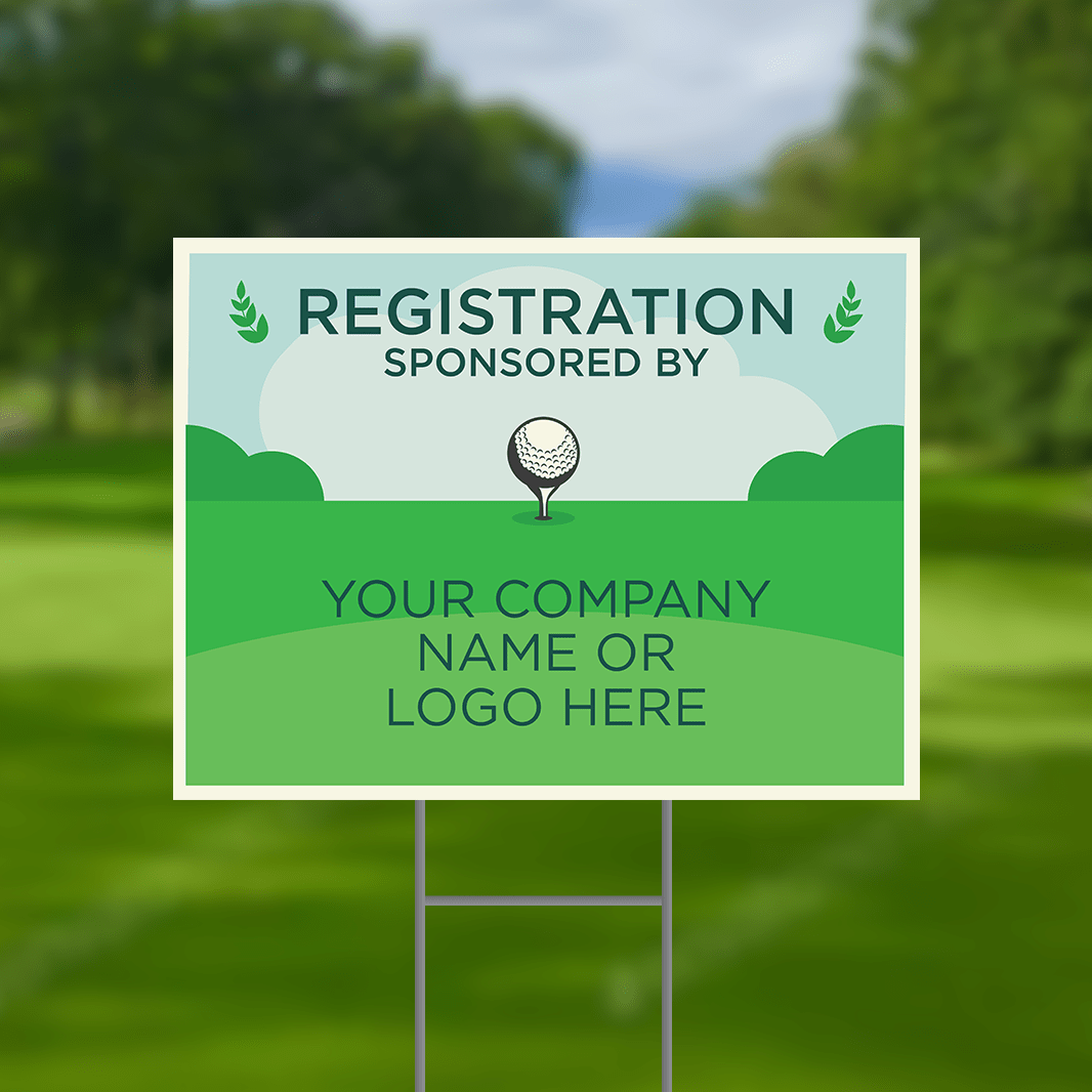 Registration Sponsor Golf Tournament Signs Design 10 Winmark Stamp