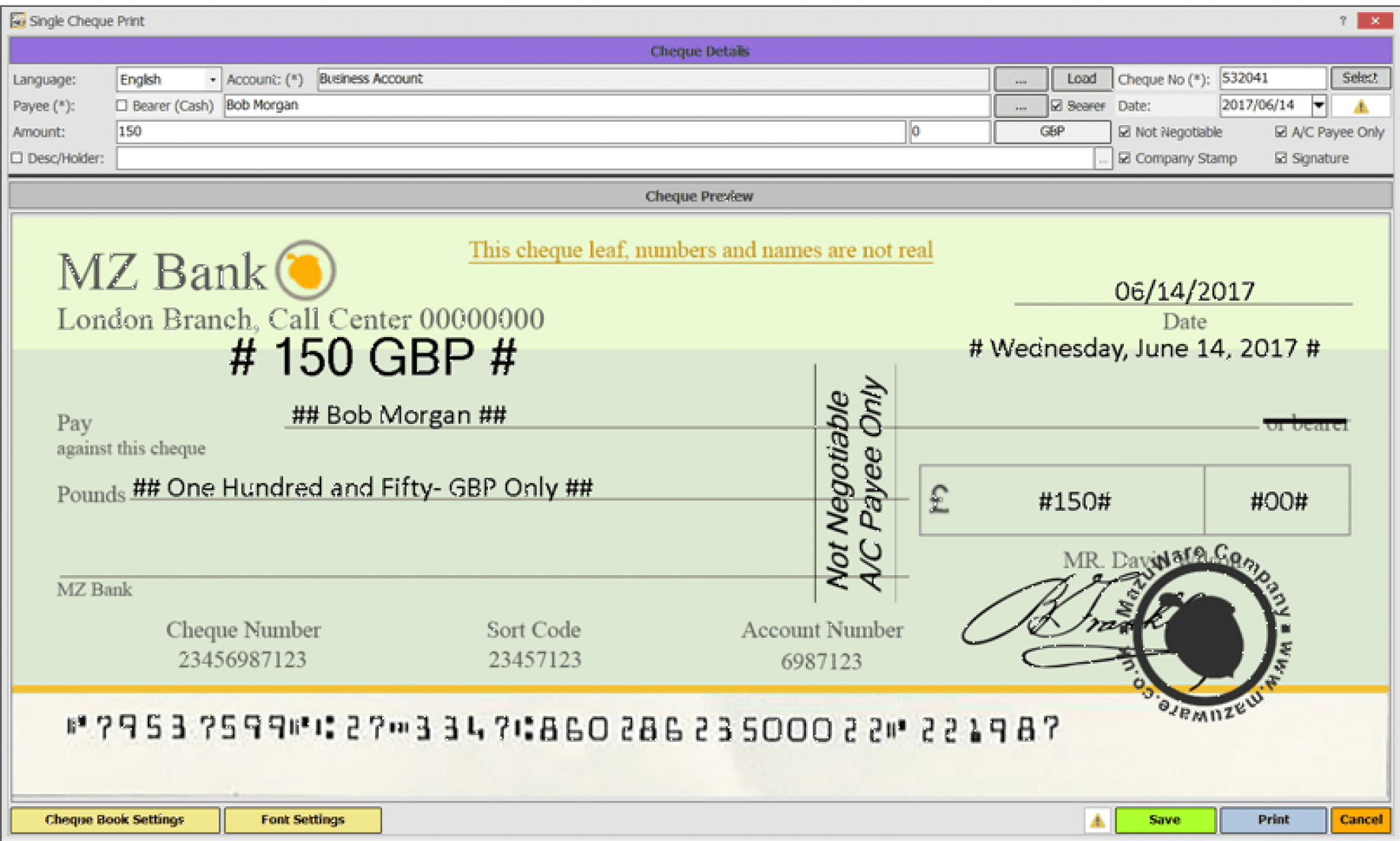 Giveaway MSTech Check Writer Pro License Key Full Free