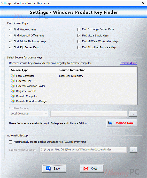 Giveaway XenArmor Windows Product Key Finder Free License