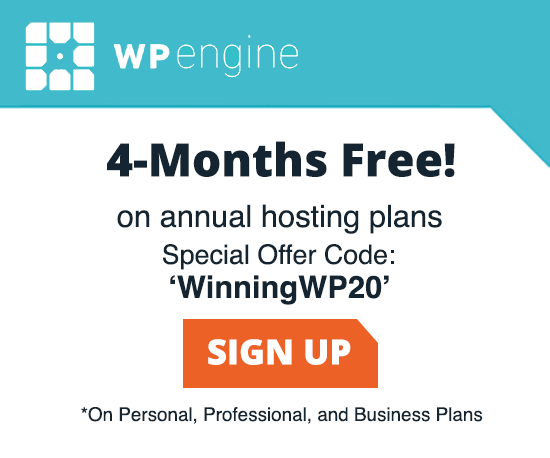 WP Engine Coupon Code 2025 - 4-Months Free (Special Deal)