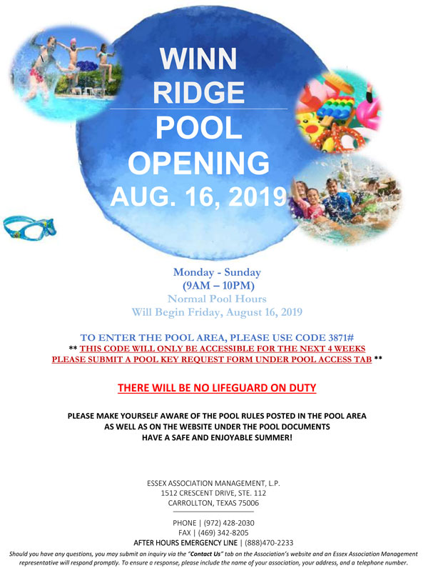 Winn Ridge HOA, Homeowners Association, City of Aubrey, Texas, HOA