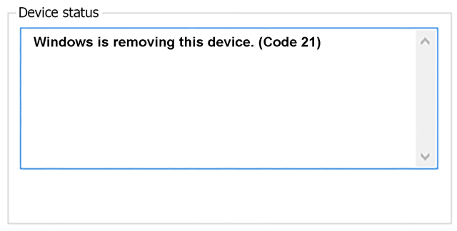 Guide to correcting the error code 21 | Winpeaker