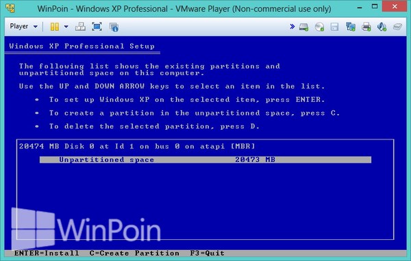 Cara Instal Windows XP di VMware Player Lengkap Dengan Gambar | WinPoin