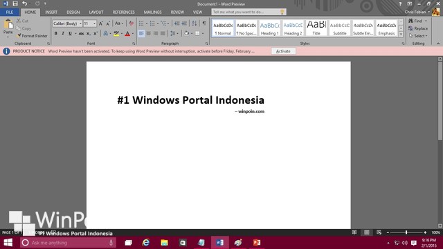 Salah satu perbedaan mencolok office 2016 dengan office 2013 atau versi sebelumnya adalah aplikasi keluarga office ini tidak lagi berada pada satu folder. Inilah Tampilan dan Fitur Baru Microsoft Office 2016 (Review Eksklusif) | WinPoin