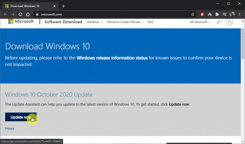 Download Windows 10 microsoft.com