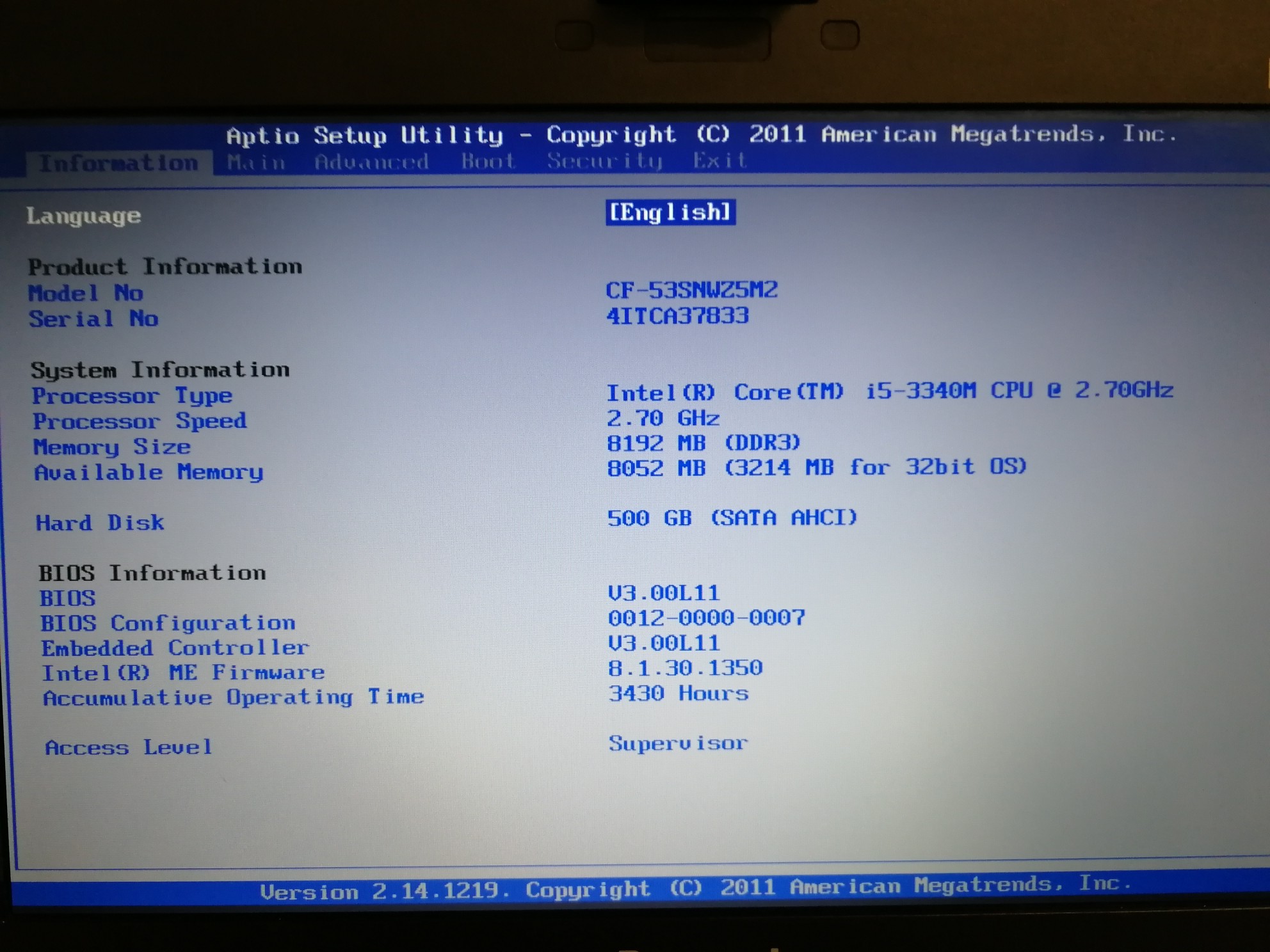 Panasonic cf 53 mk3 unlocking data 6 BIOS Modding Guides and Problems